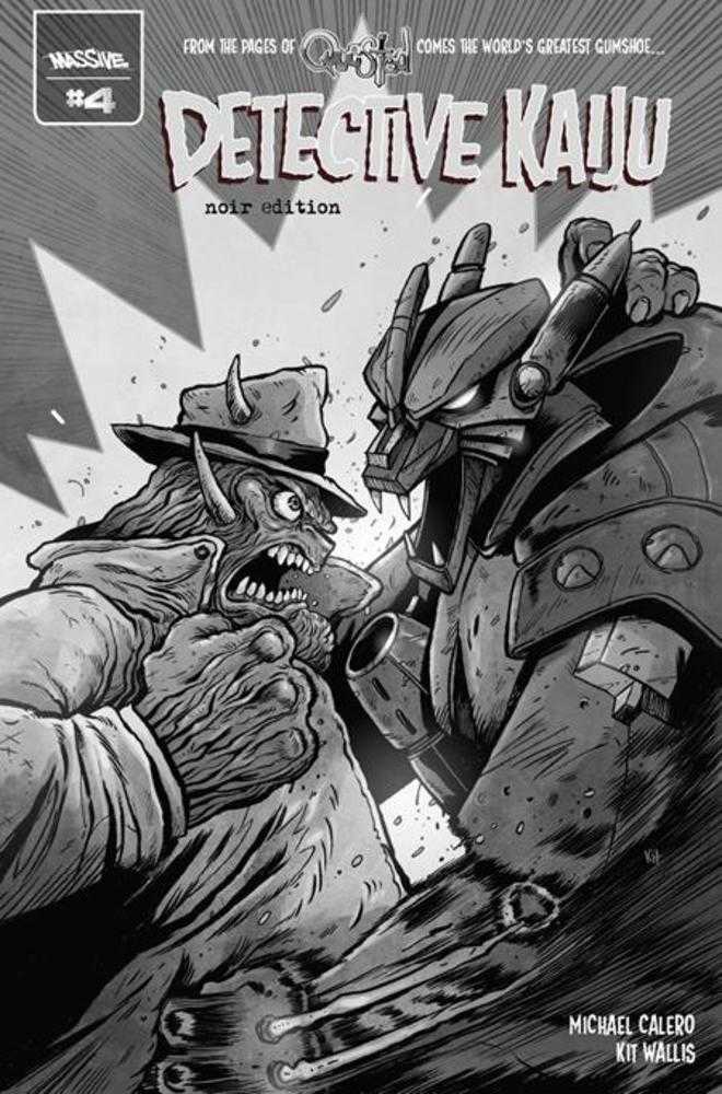 Detective Kaiju #4 (Of 4) Cover C Noir Edition Variant
