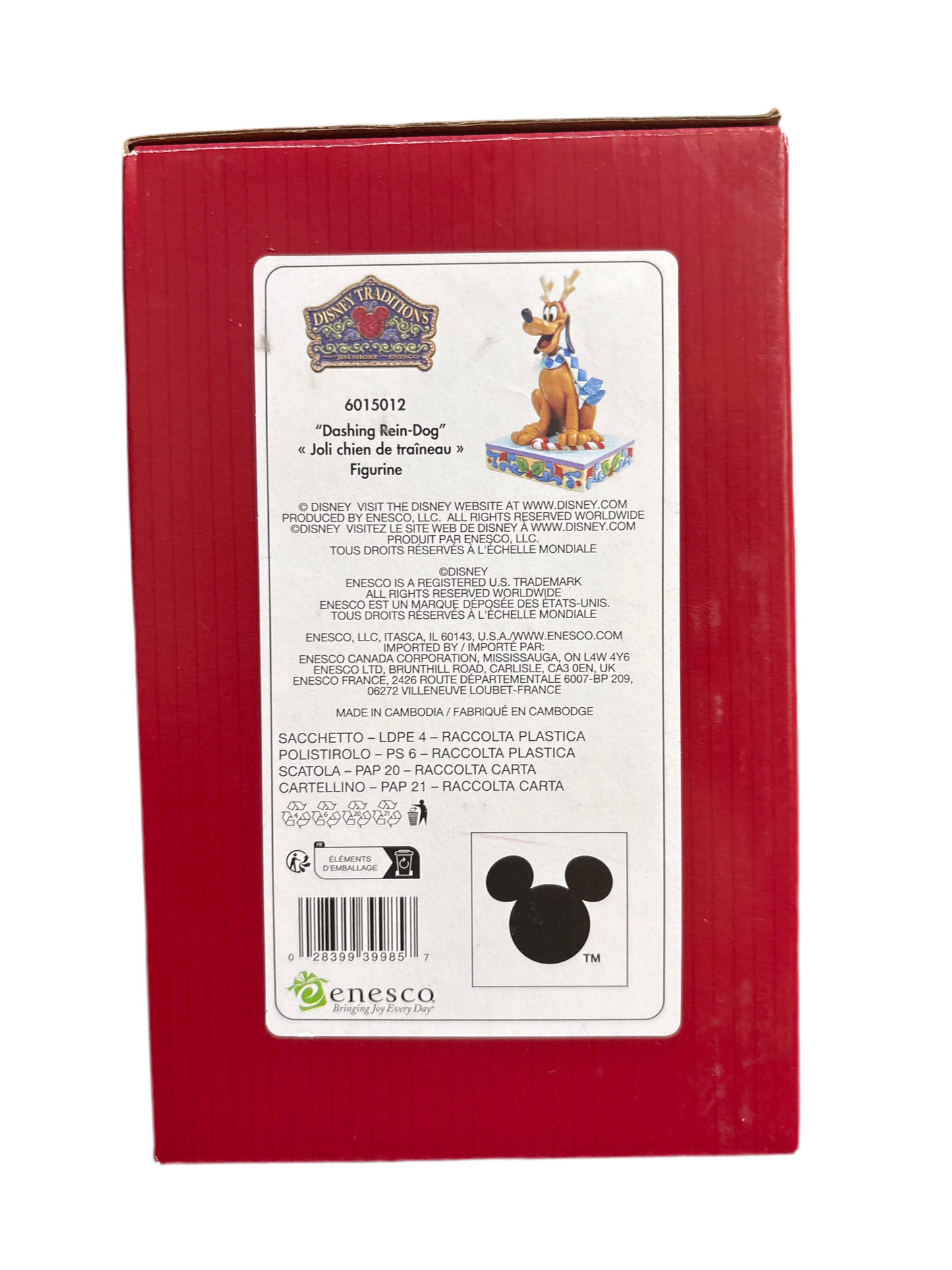 Disney Christmas Traditions Pluto Dashing Rein Dog by Jim Shore