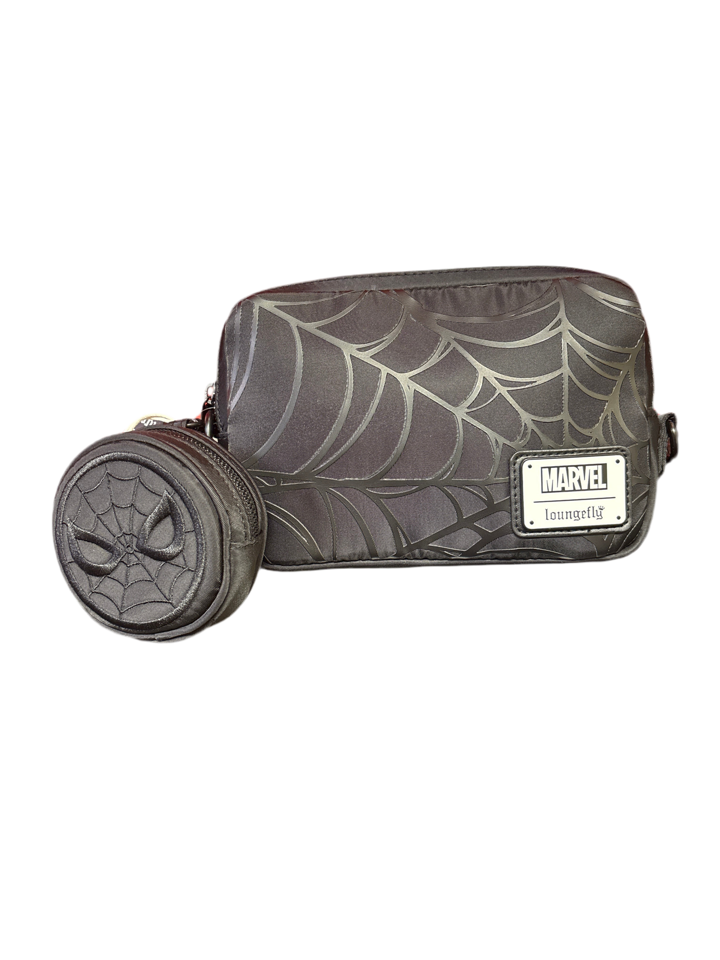 Spider-Man Black Out Sling Bag Loungefly Spider-Man Crossbody Bags