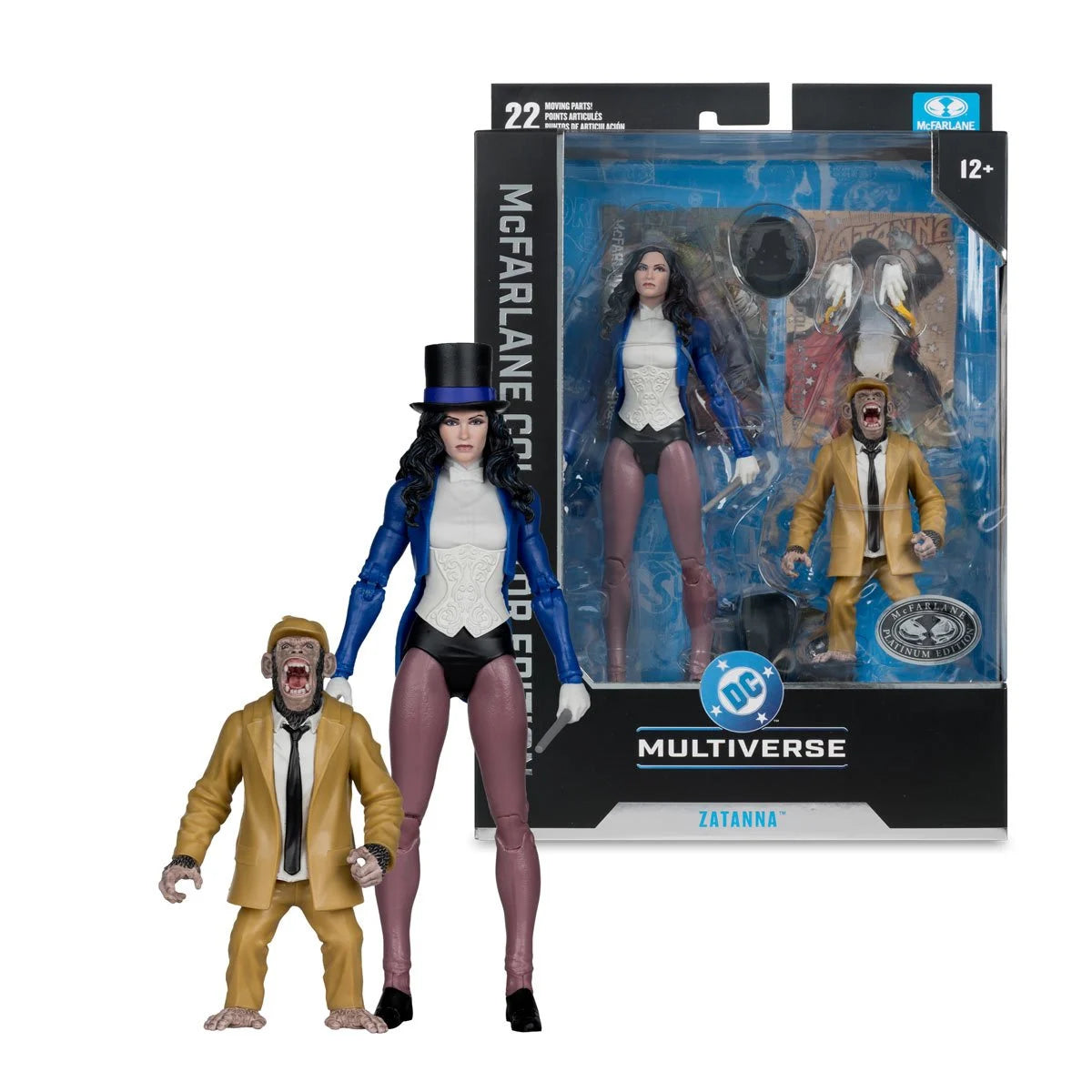 McFarlane Chase Pack Collector Edition Zatanna with Detective Chimp DC Classic 7-Inch Scale Action Figure