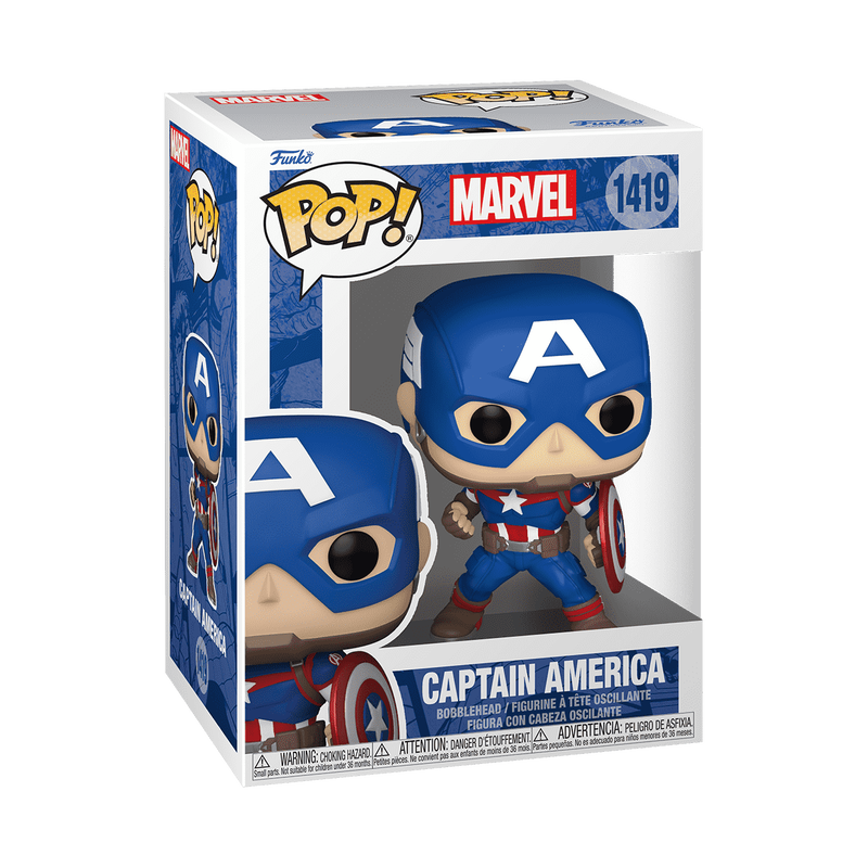 Funko - Marvel Captain America Funko Pop! Bobblehead #1419