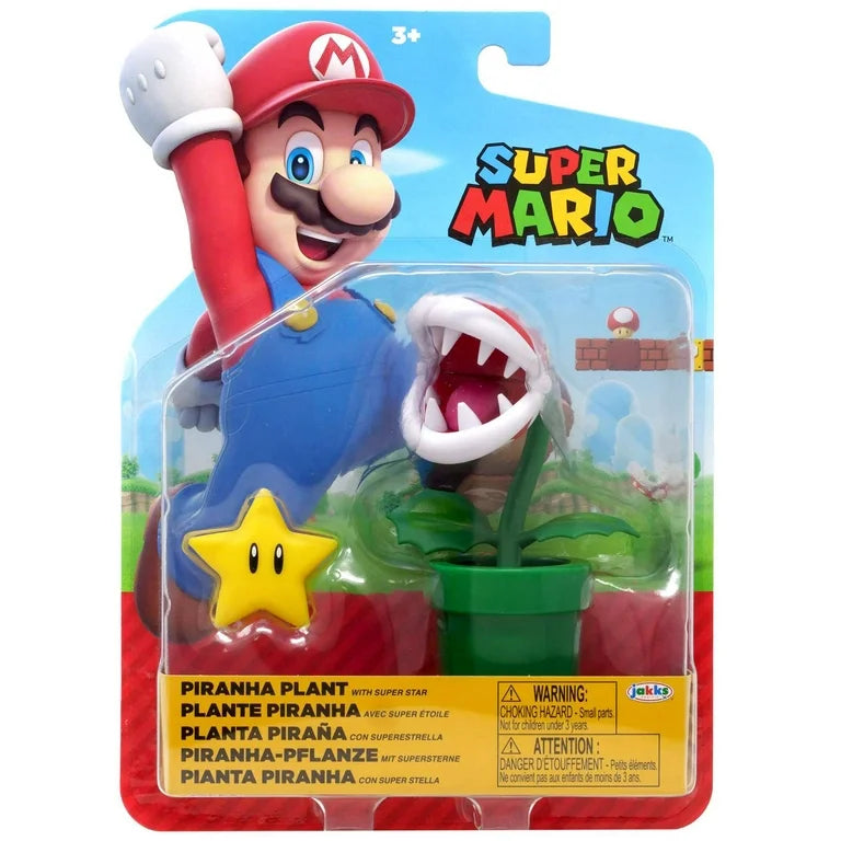 Jakks - World of Nintendo Wave 40 Piranha Plant Action Figure (with Star)