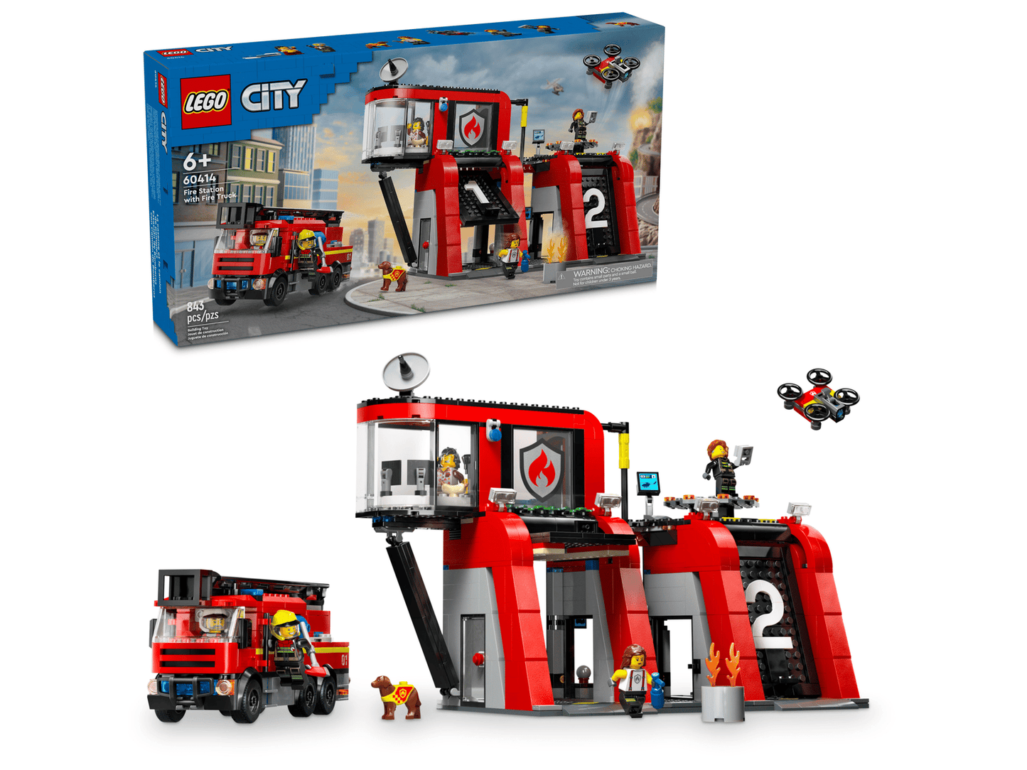 LEGO - City #60414 Fire Station with Fire Truck