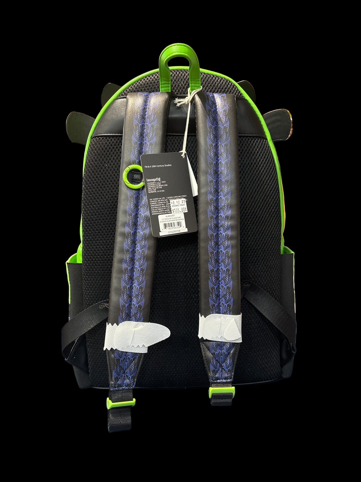 Loungefly Alien Xenomorph Glow in the Dark Full Size Backpack