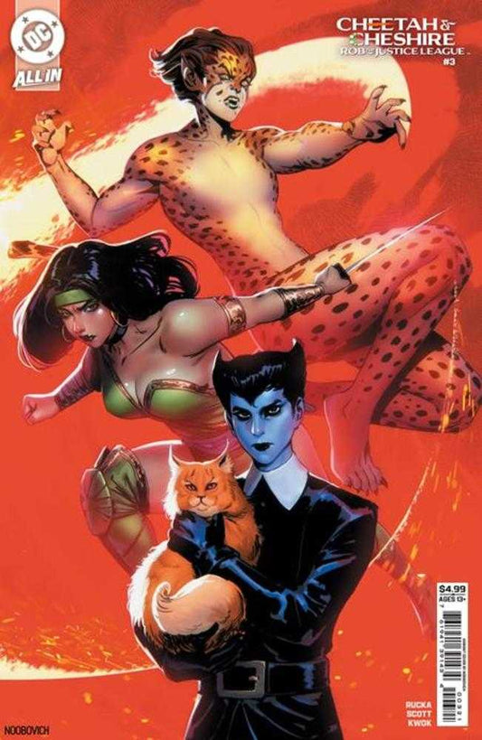 Cheetah And Cheshire Rob The Justice League #3 (Of 6) Cover C Noobovich Card Stock Variant