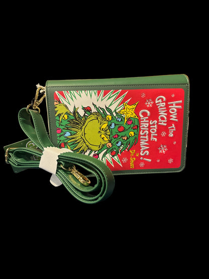 Loungefly The Grinch Holiday Book Crossbody Bag