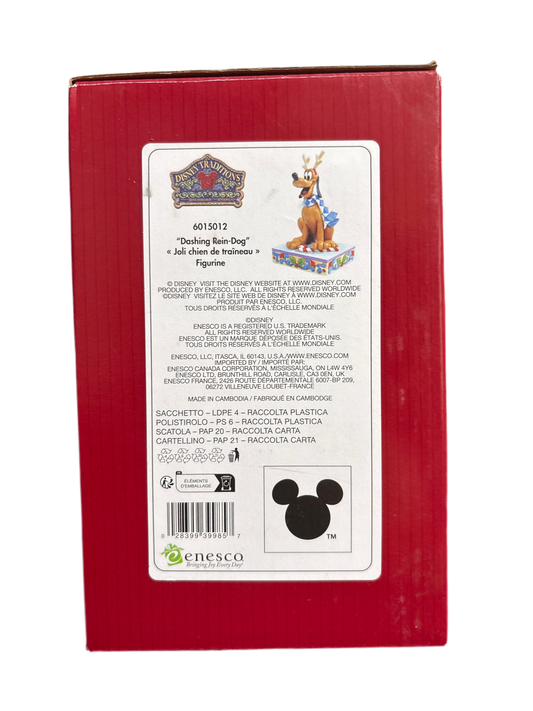 Disney Christmas Traditions Pluto Dashing Rein Dog by Jim Shore