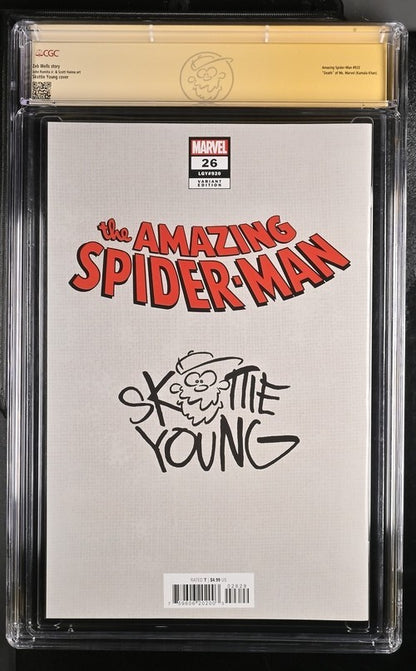 The Amazing Spiderman #26 Skottie Young Variant SIGNED and SKETCH CGC 9.6 SS
