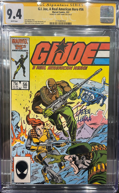 G.I. Joe, A Real American Hero #56 CGC 9.4 SS SIGNED BY LARRY HAMA
