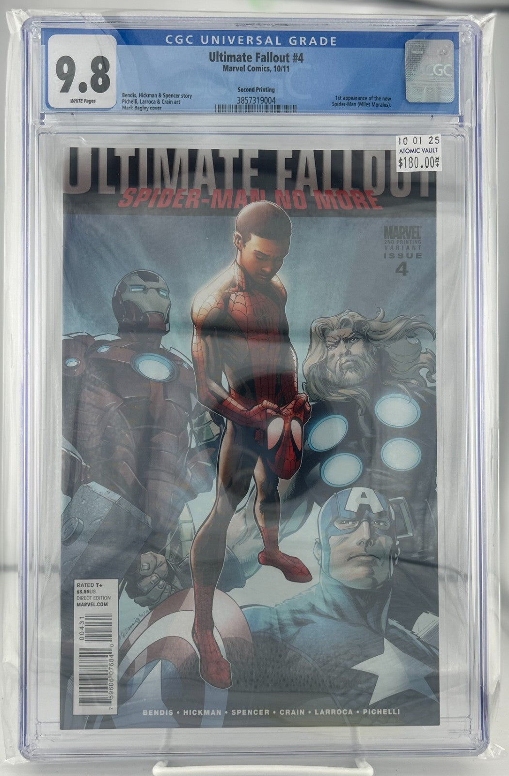 Ultimate Fallout #4 SECOND PRINTING CGC 9.8 SS FIRST APPEARNCE MILES MORALES
