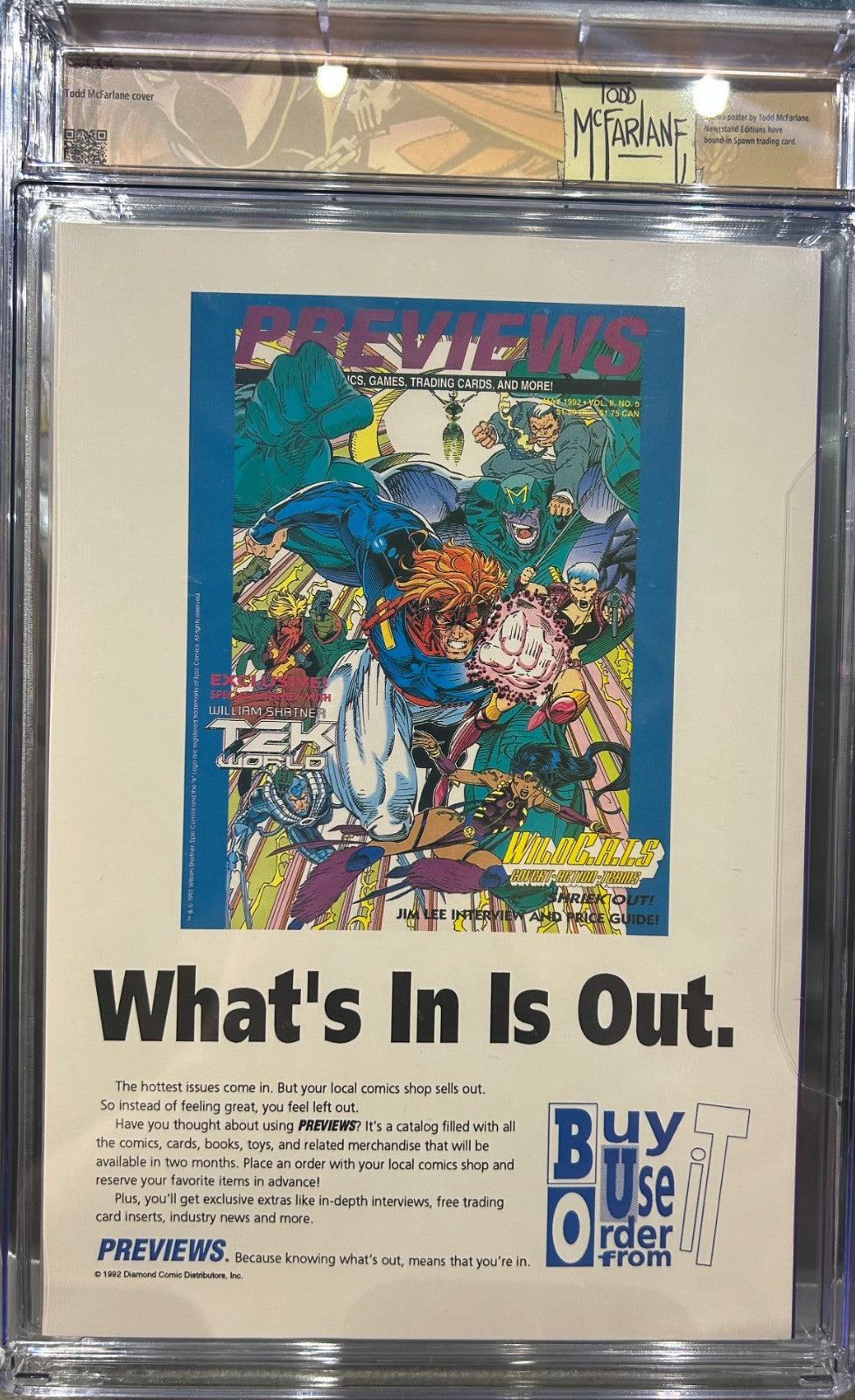 Wizard #11 1992 CGC 9.6 SIGNED BY TODD MCFARLANE