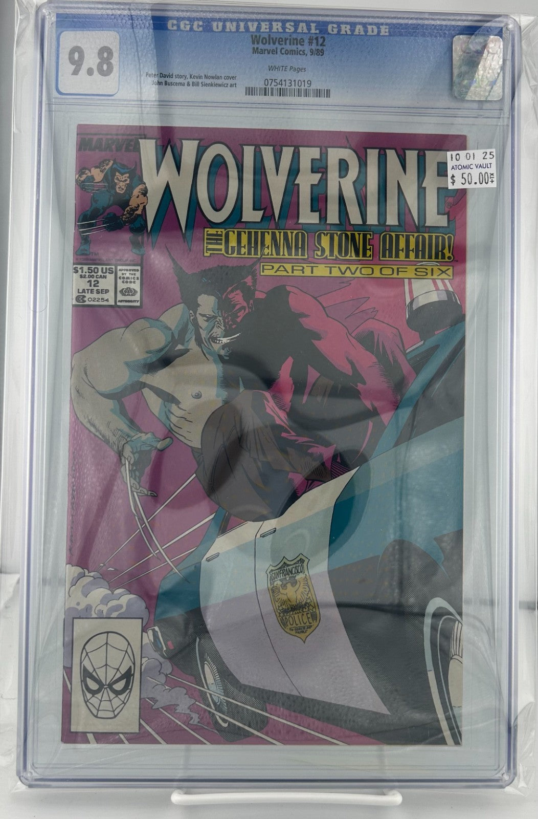 Wolverine #12 1989 WHITE Pages. CGC 9.8