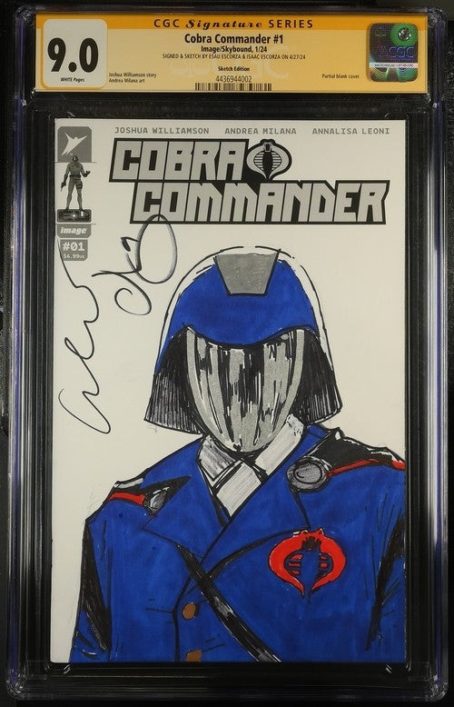 Cobra Commander #1 SIGNED and SKETCH by Escorza Brothers. CGC 9.0 SS