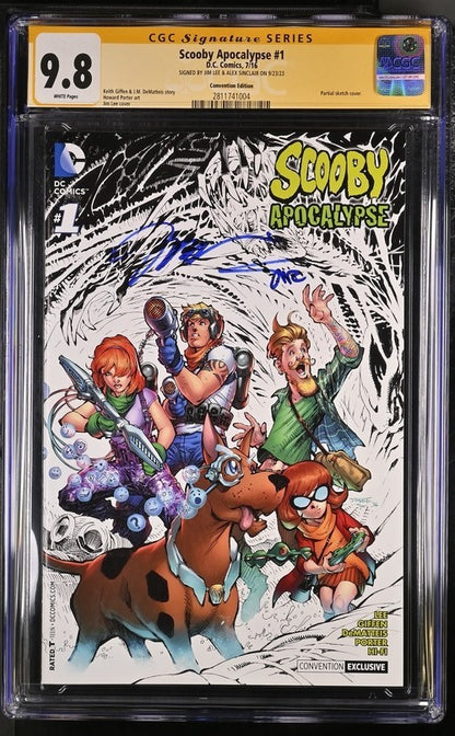 Scooby Apocalypse #1 Convention Edition Cover CGC 9.8 SIGNED BY LEE & SINCLAIR