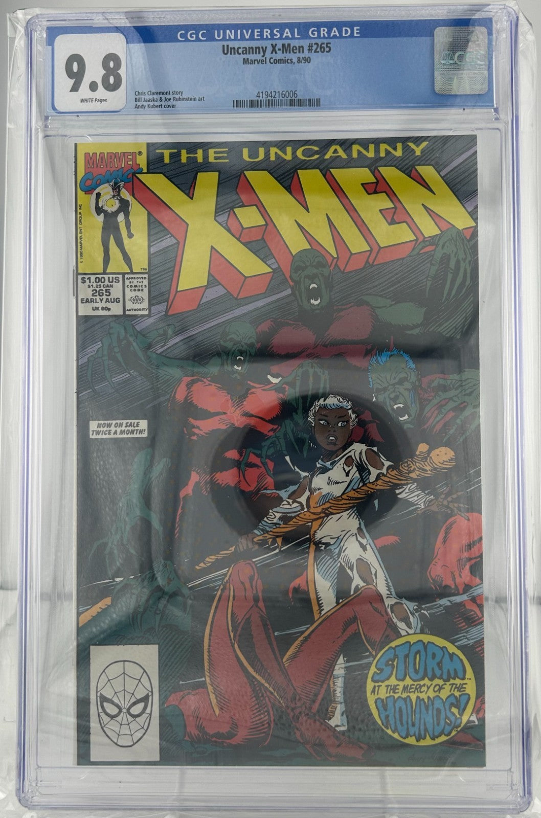 Uncanny X-Men #265 1990 CGC 9.8