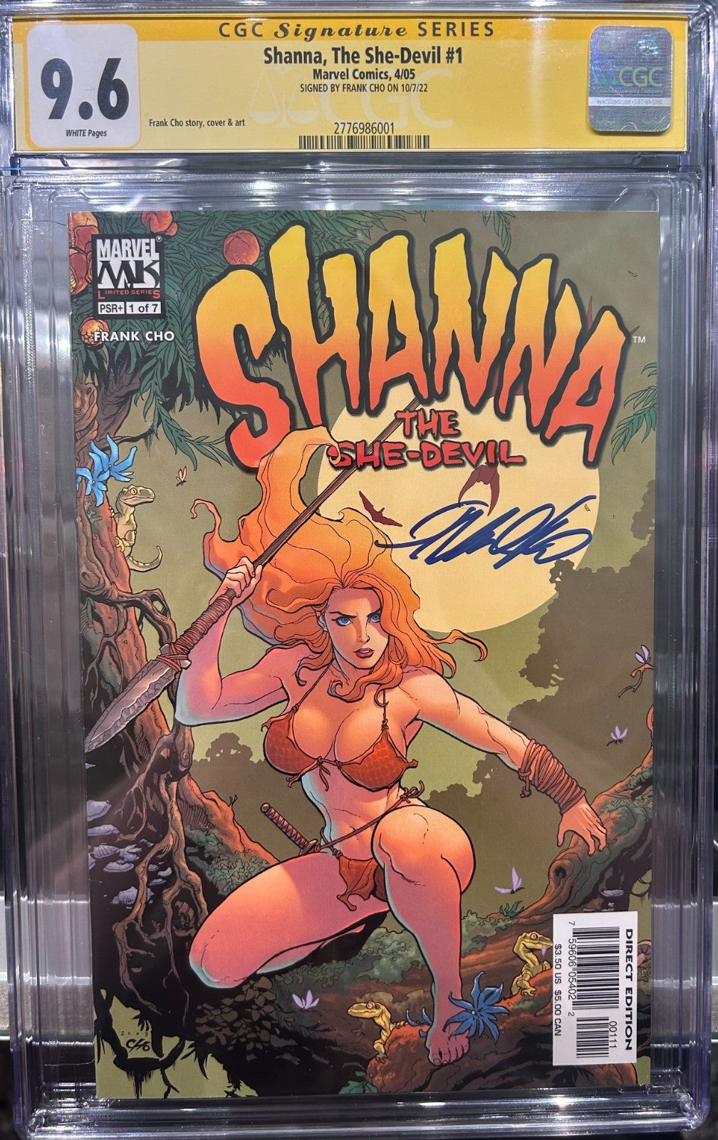 Shanna, The She-Devil #1 CGC 9.6 SIGNED BY FRANK CHO