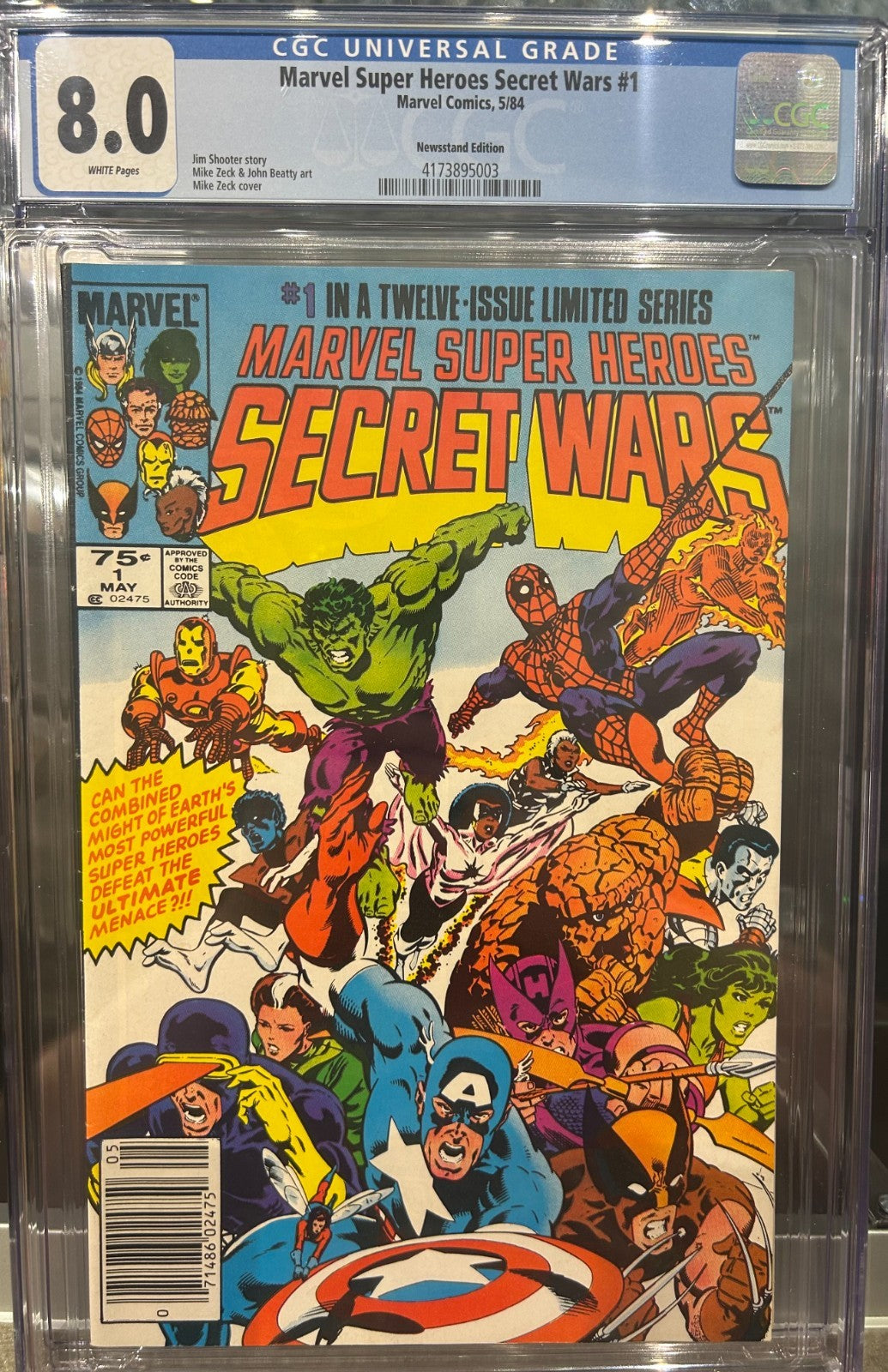 Marvel Super Heroes Secret Wars #1 1984 NEWSSTAND CGC 8.0