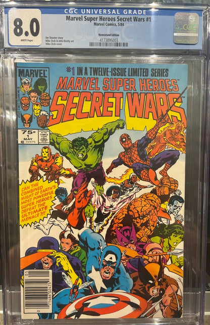 Marvel Super Heroes Secret Wars #1 1984 NEWSSTAND CGC 8.0