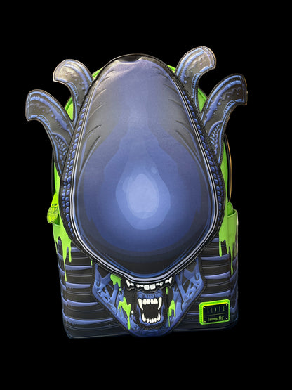 Loungefly Alien Xenomorph Glow in the Dark Full Size Backpack
