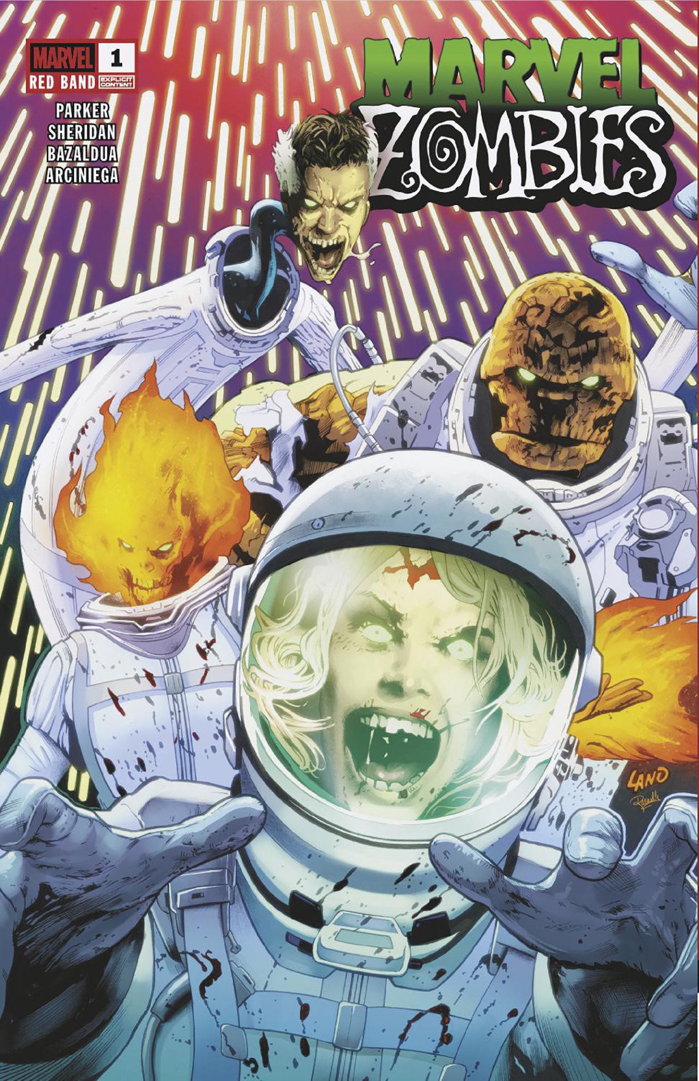 Marvel Zombies: Red Band #1 Greg Land 2 Nd Printing Variant [Polybagged]