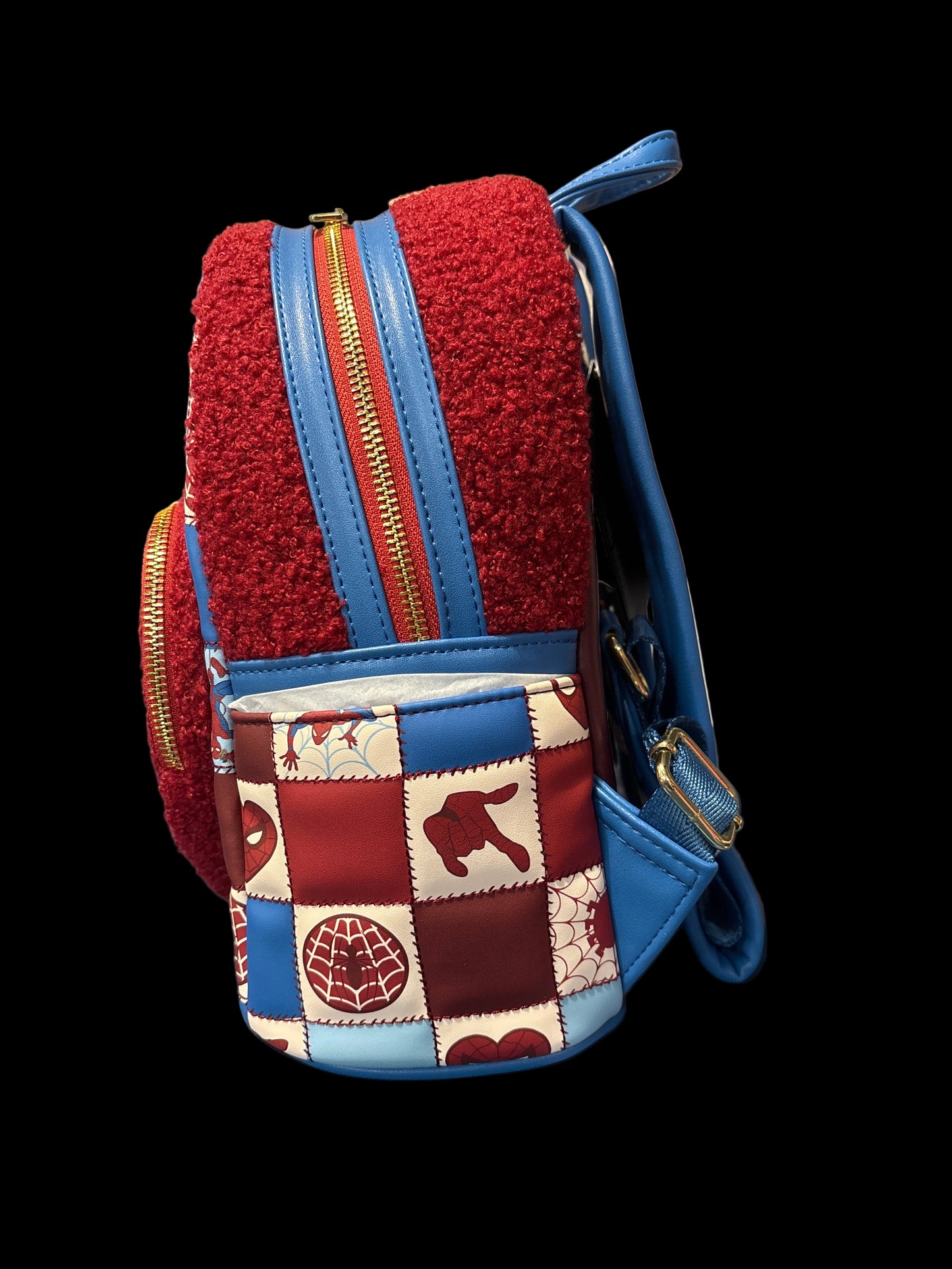 Loungefly Spider-Man Sherpa Heart Mini Backpack