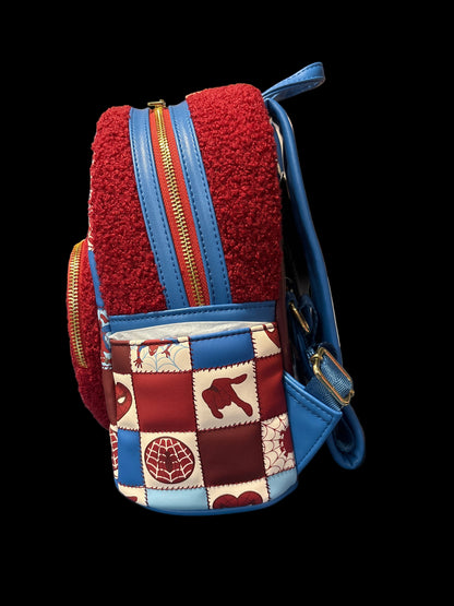 Loungefly Spider-Man Sherpa Heart Mini Backpack
