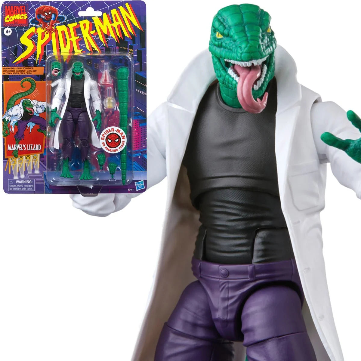 HASBRO - Spider-Man Retro Marvel Legends Lizard 6-Inch Action Figure
