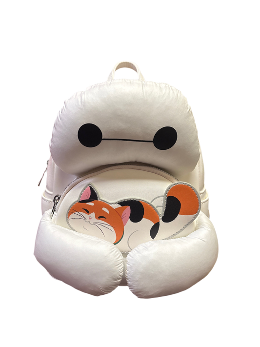 Loungefly Baymax holding cat mini back pack