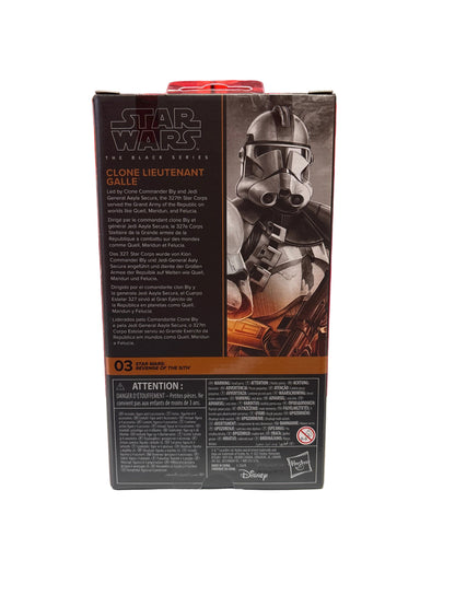 Hasbro Star Wars: Revenge of the Sith Clone Lieutenant Galle Black Series 6in Figure