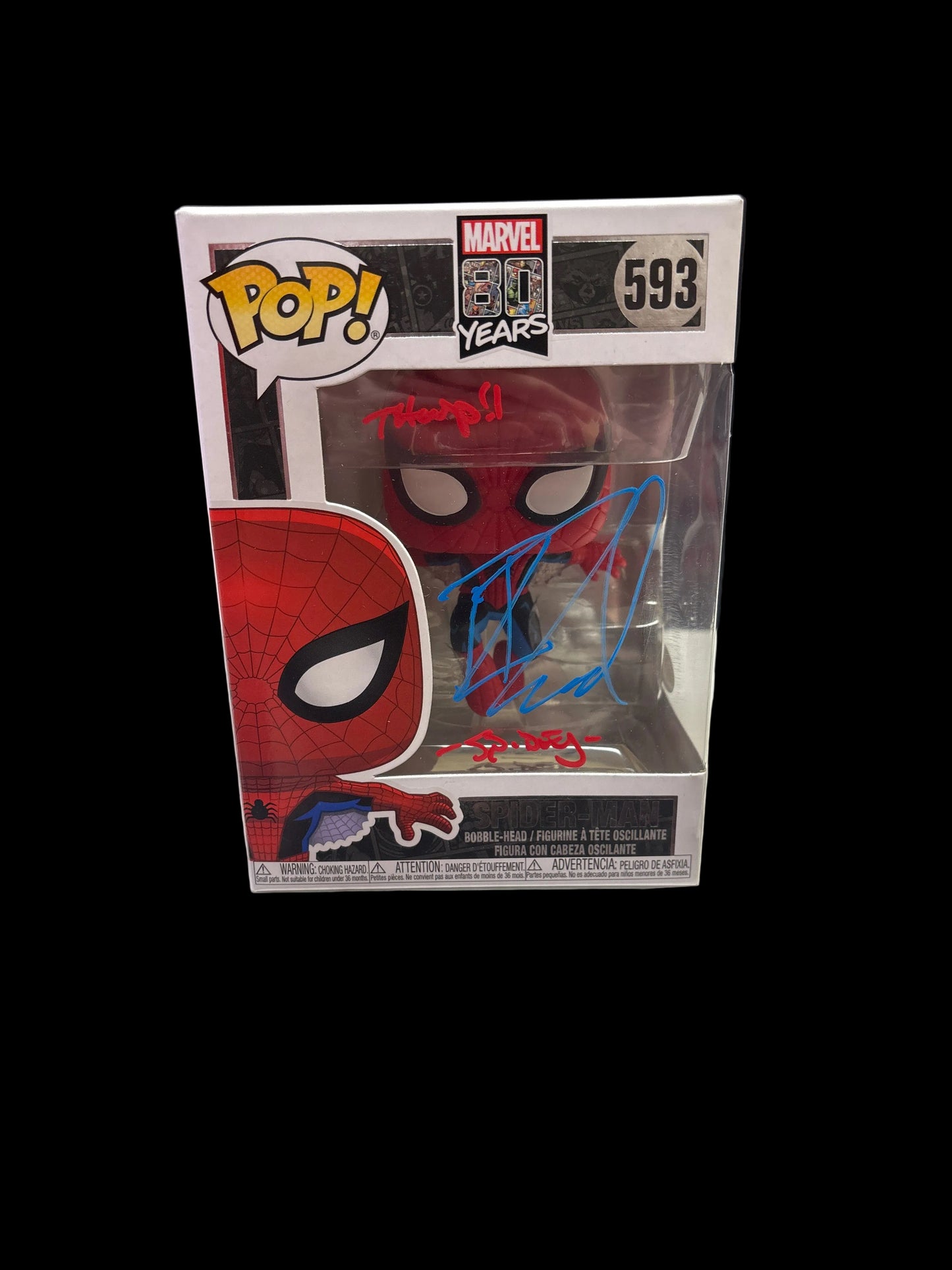 Funko Marvel 80 Years Spider-Man 593 Signed by Robbie Daymond