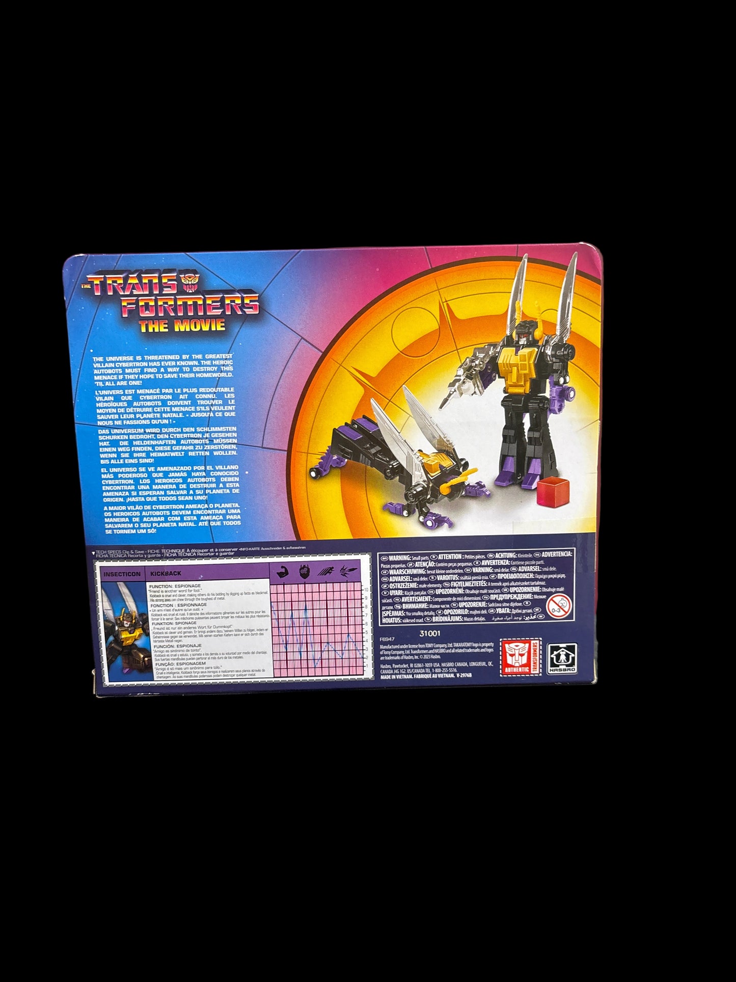 Hasbro Transformers The Movie Insecticon Espionage Kickback
