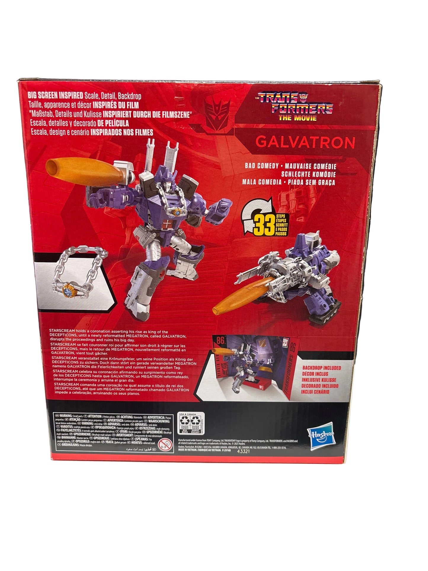 Hasbro The Transformers The Movie ‘86 Studio Series Galvatron