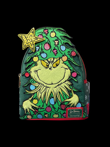 Loungefly Dr Suess Grinch Holiday Tree Light Up Mini Backpack