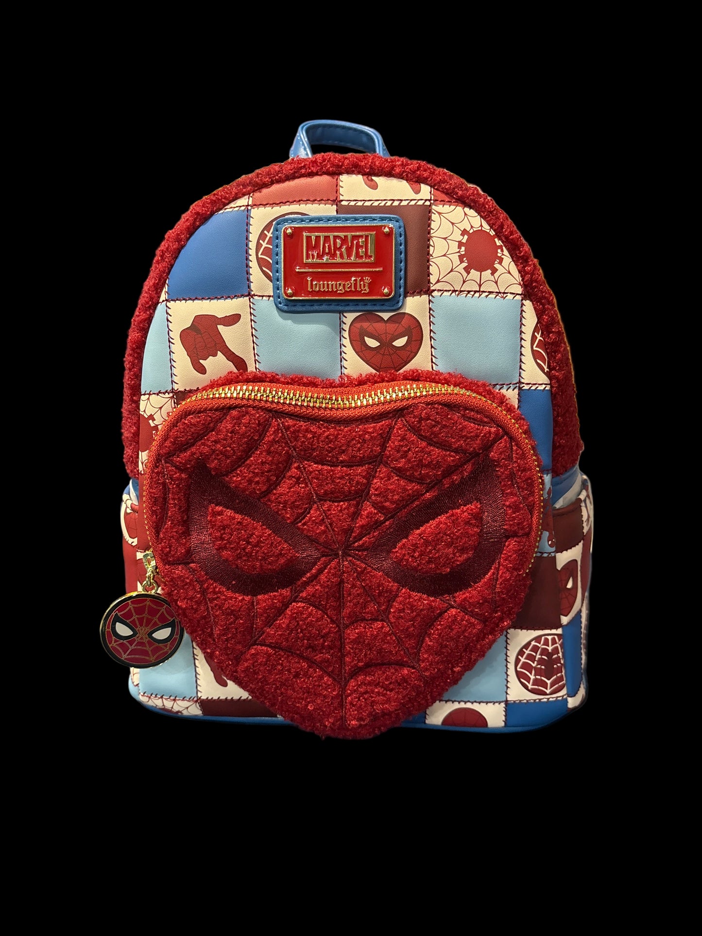 Loungefly Spider-Man Sherpa Heart Mini Backpack