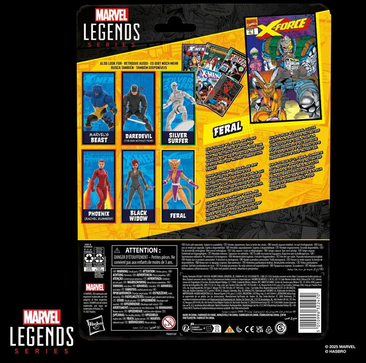 Hasbro Marvel Legends Series X-Force Feral 6in Figure