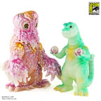 Mondo Godzilla and Hedorah Soft Vinyl Figure Set - Cherry Blossom Glow In the Dark Variant