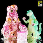 Mondo Godzilla and Hedorah Soft Vinyl Figure Set - Cherry Blossom Glow In the Dark Variant