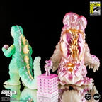 Mondo Godzilla and Hedorah Soft Vinyl Figure Set - Cherry Blossom Glow In the Dark Variant
