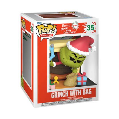 Funko - Dr. Seuss Grinch With Bag Deluxe Funko Pop! Vinyl Figure #35