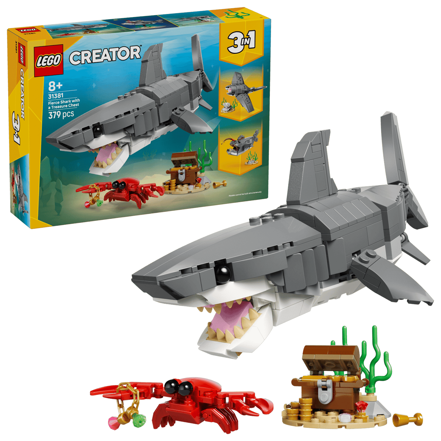 LEGO - Creator 3-in-1 #31381 Fierce Shark with a Treasure Chest