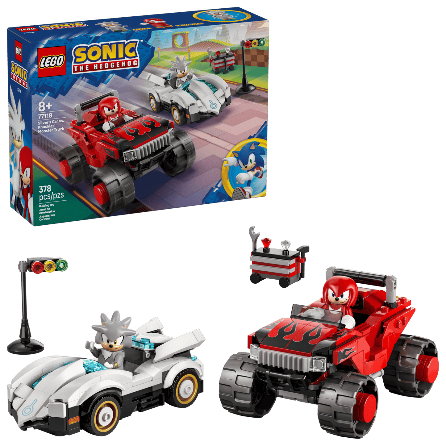 LEGO - LEGO® Sonic the Hedgehog™ #77118 Silver's Car vs. Knuckles' Monster Truck