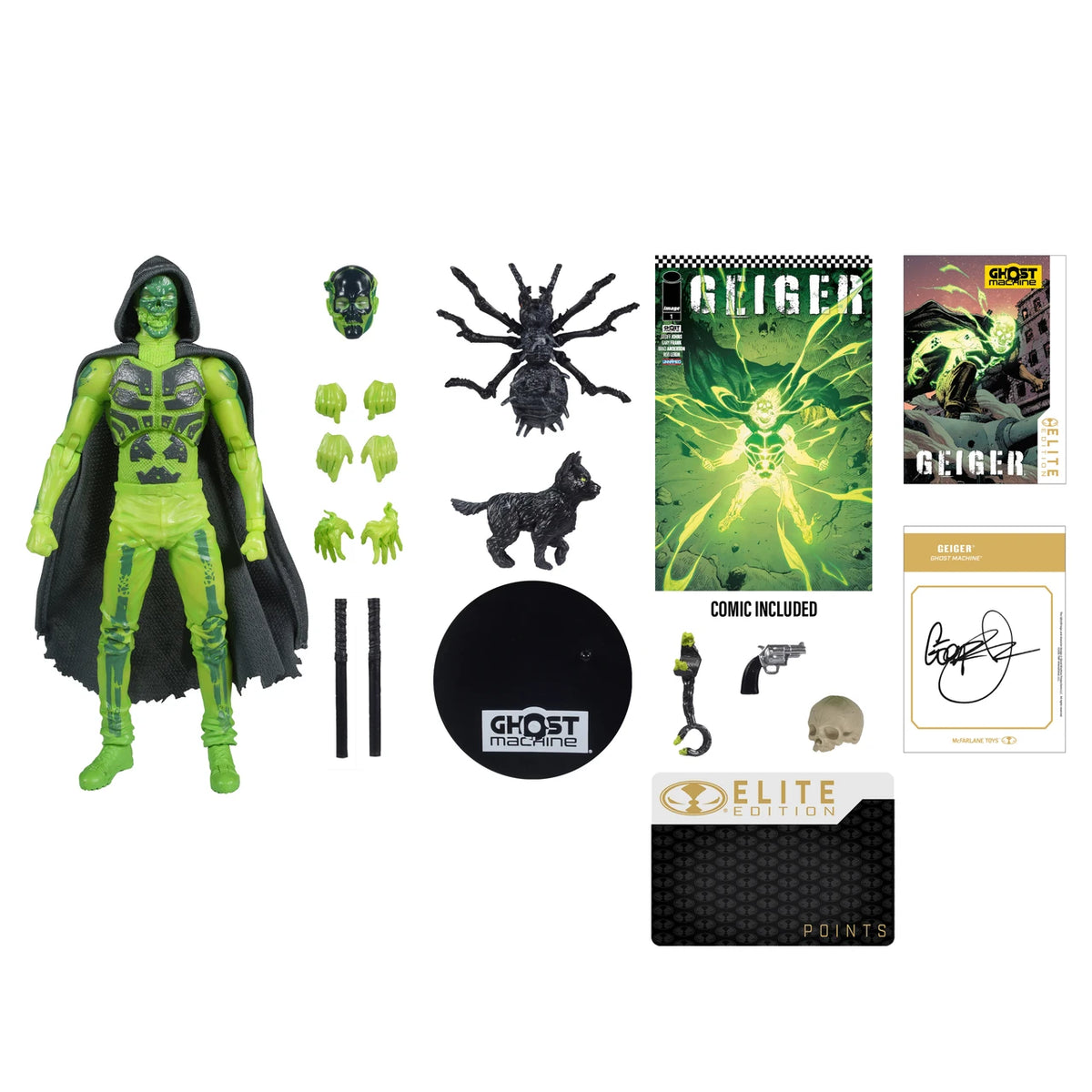 Mcfarlane - McFarlane Elite Edition Autograph Series Ghost Machine Geiger Paladin Danse 7-Inch Scale Action Figure