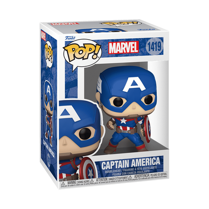 Funko - Marvel Captain America Funko Pop! Bobblehead #1419