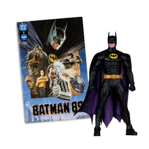 Mcfarlane - DC Direct Page Punchers Batman 1989 7-Inch Scale Action Figure with Comic Book