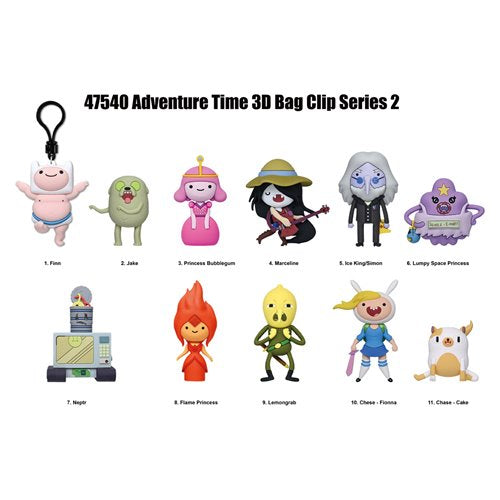 Monogram - Adventure Time Series 2 3D Foam Bag Clip Display Case of 24 Monogram Adventure Time Key Chain