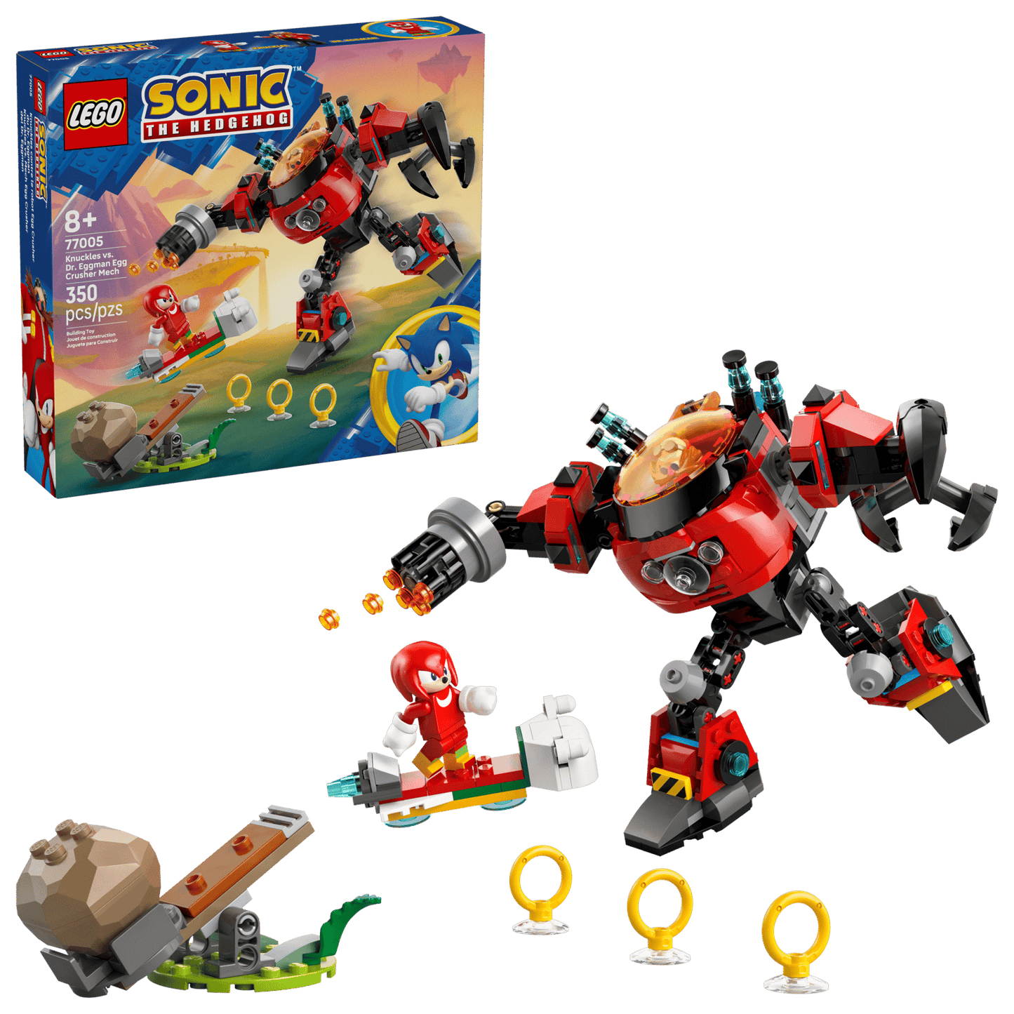 LEGO - Sonic the Hedgehog #77005 Knuckles vs. Dr. Eggman Egg Crusher Mech