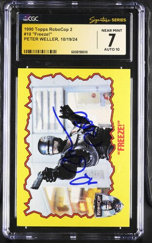 CGC Grade 7 Signed Peter Weller 1990 RoboCop 2 #10 Freeze #6008198010