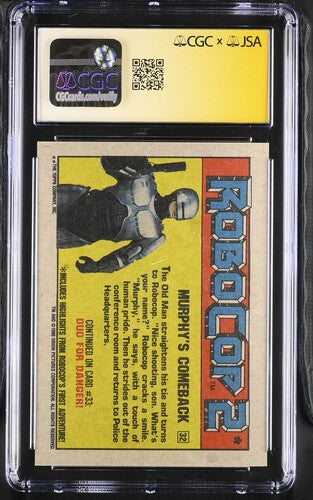 CGC Grade 5.5 Signed Peter Weller 1990 Topps RoboCop 2 Murphy's Comeback #6008198013