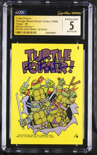 CGC Grade 5 Signed Kevin Eastman Teenage Mutant Ninja Turtles Turtle Power! #6008198021