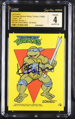 CGC Grade 4 Signed Kevin Eastman Teenage Mutant Ninja Turtles #4 Leonardo 1989 #6008198022